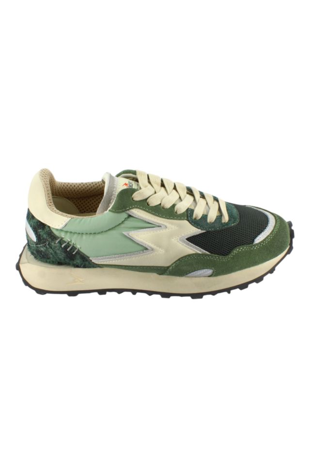 MoaConcept Green Leopard Print Scratched Suede Details Light Green Hype