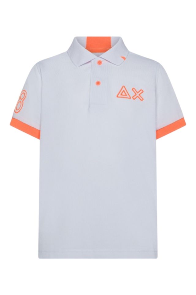 Sun 68 BOY'S POLO LOGO  FLUO S/S