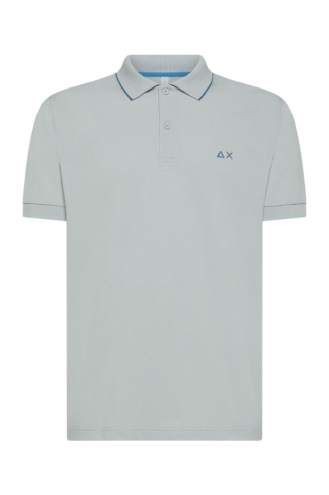 Sun 68 Polo Small Stripes On Collar S/S