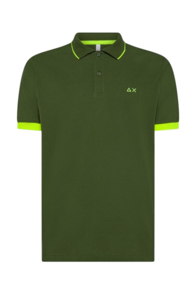 Sun 68 Polo Small Stripe Fluo S/S