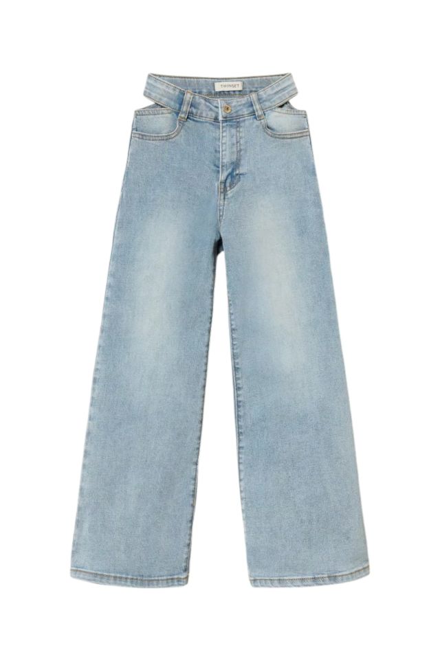 Twinset Wide Leg In Denim