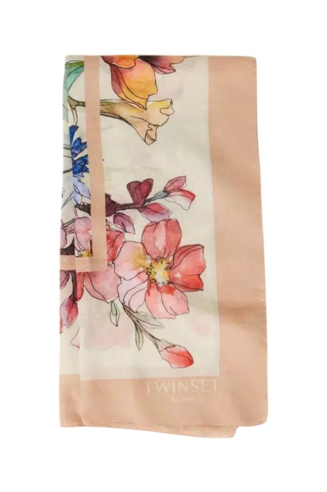 Twinset Kefia In Tessuto Con Stampa Fiori E Oval T