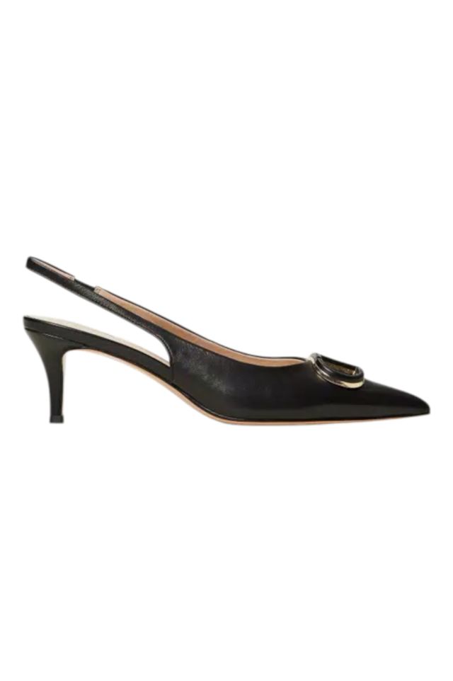 Twinset Sling Back In Pelle C/Placca Oval T In Tono