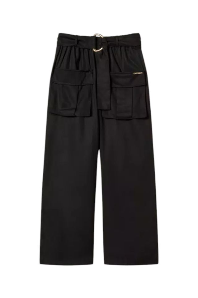 Twinset Pantalone Cargo Con Cintura