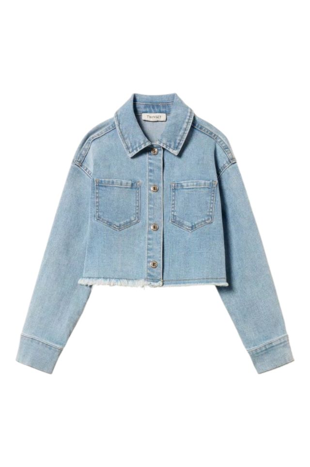 Twinset Giubbino Effetto Camicia In Denim