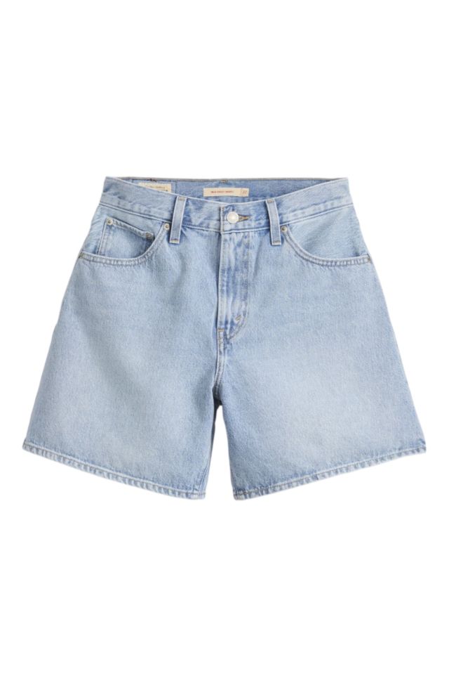 Levi's High Baggy Short Crystal Gray Linen