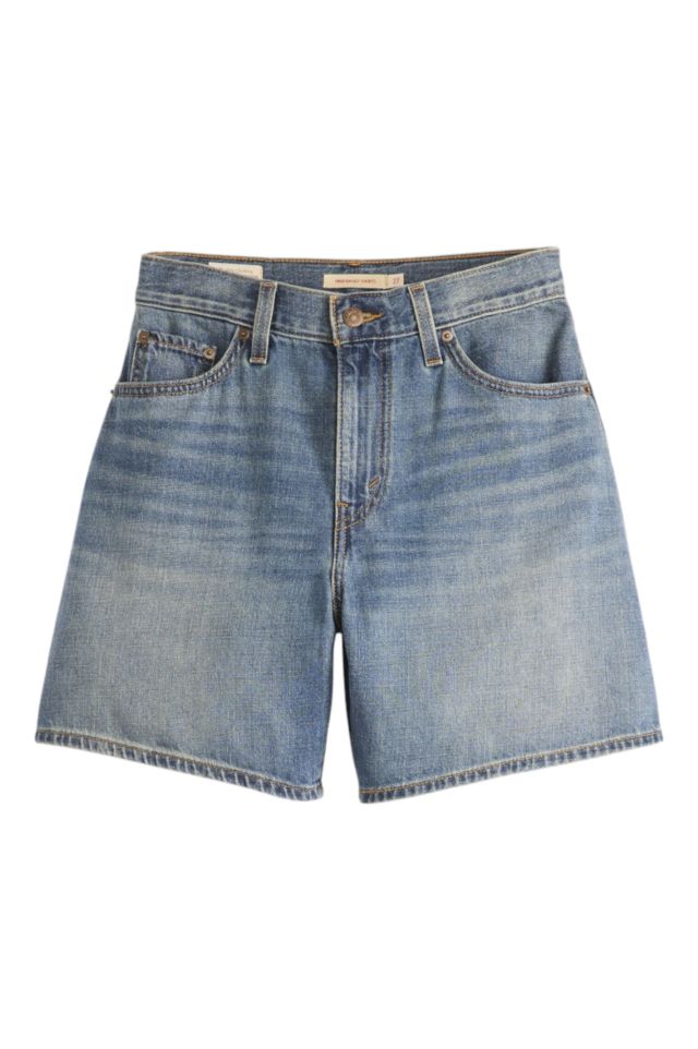 Levi's High Baggy Short Crystal Gray Linen