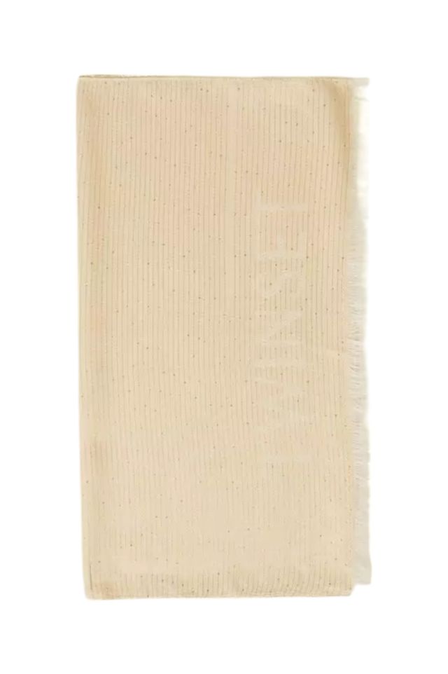 Twinset Sciarpa In Tessuto Paillettes Con Logo