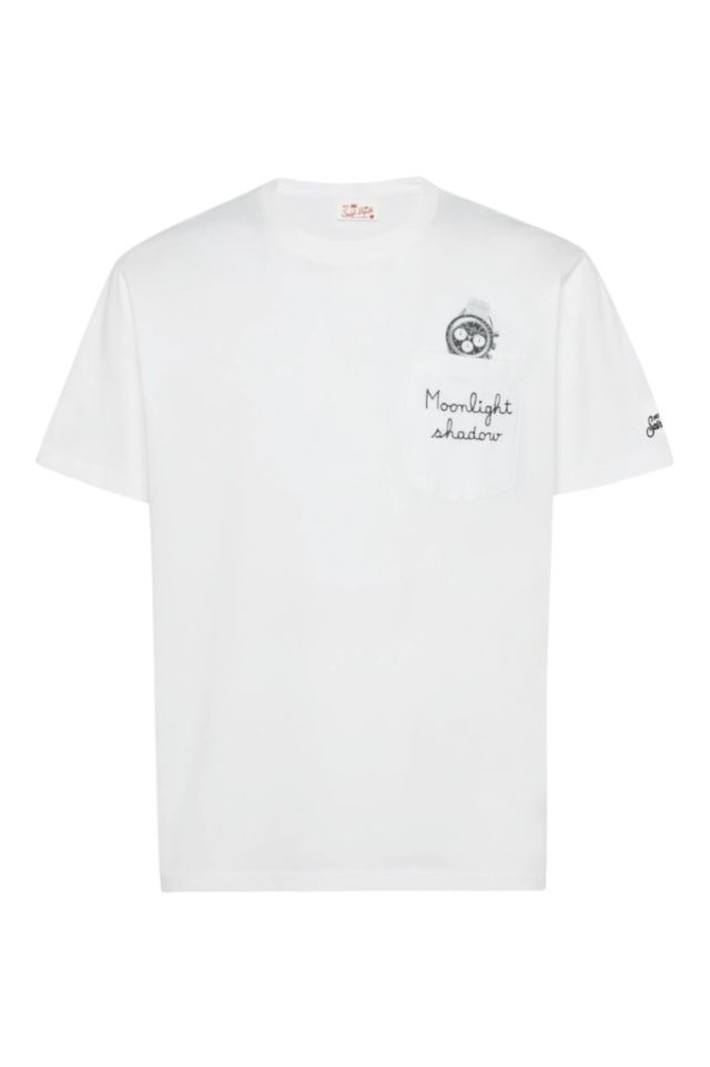 MC2 Saint Barth Austin-Cotton T-Shirt With Front Pocket And Print