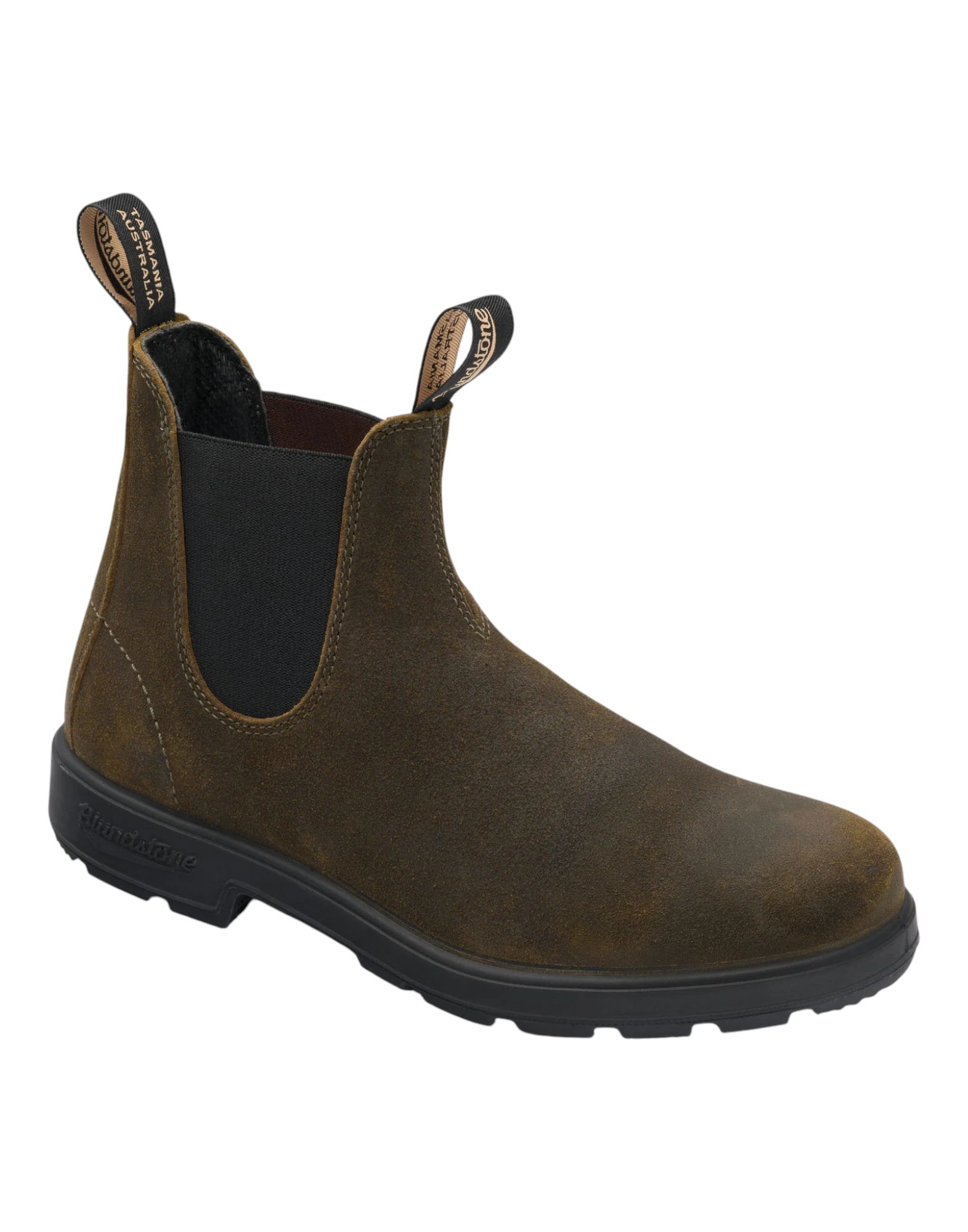 1629 Elastic sided Boots Dark Olive Waxed Suede