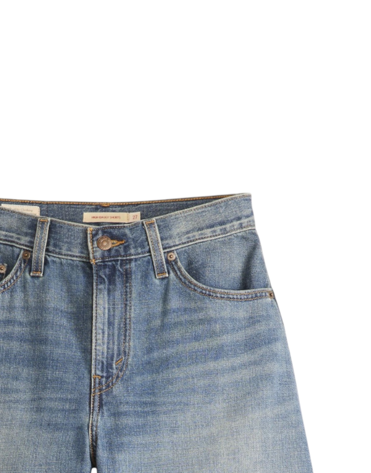 High Baggy Short Crystal Gray Linen
