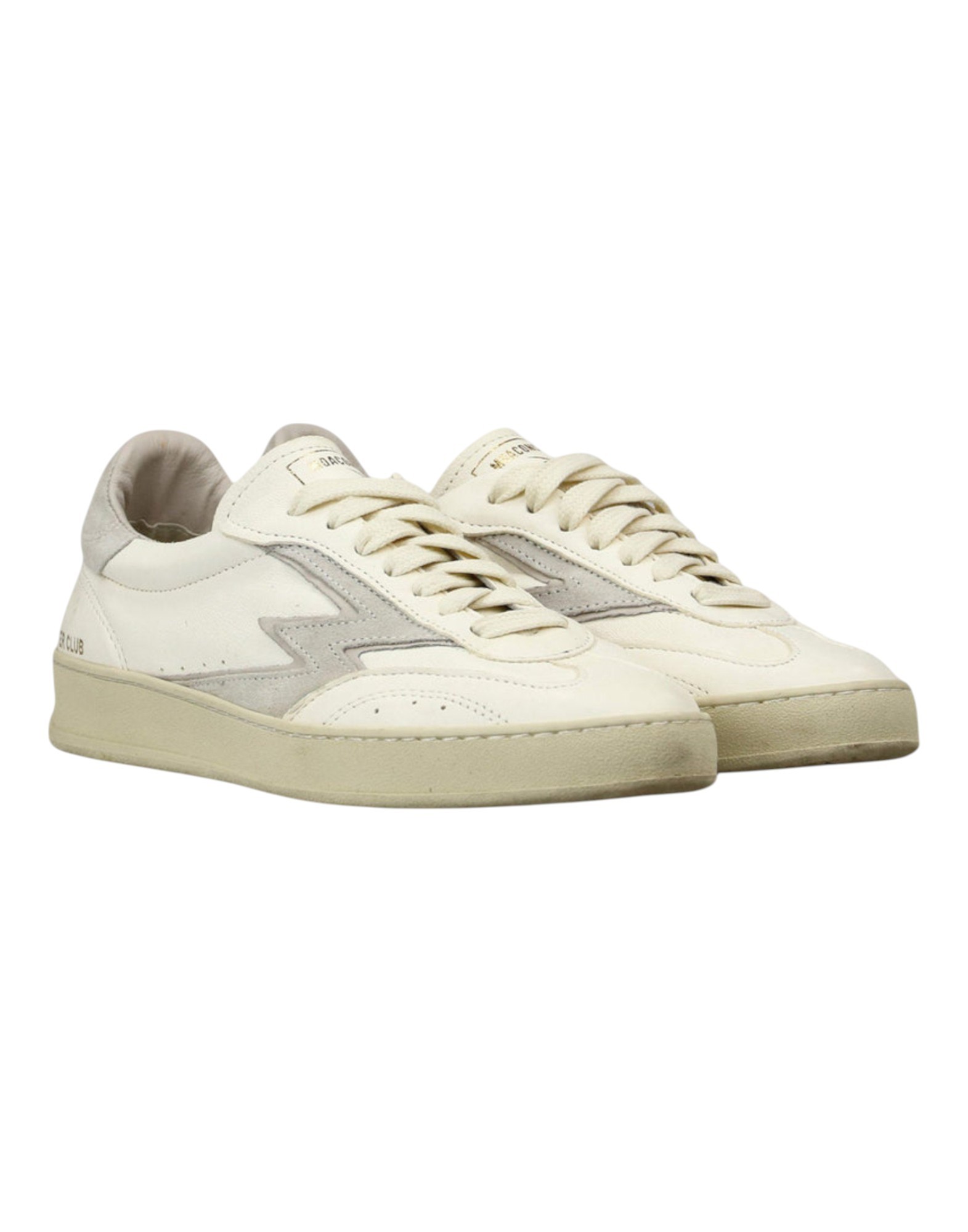 Asparagus Leather M Logo Off White Soft Leather Club